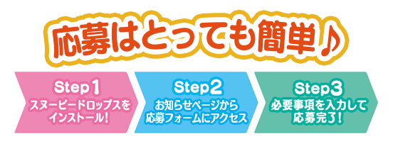 応募はとってもかんたん 応募方法